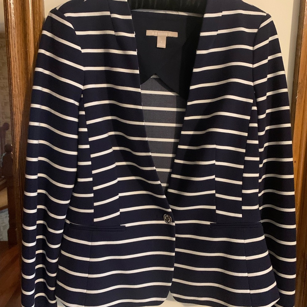 Navy Striped Women's Blazer